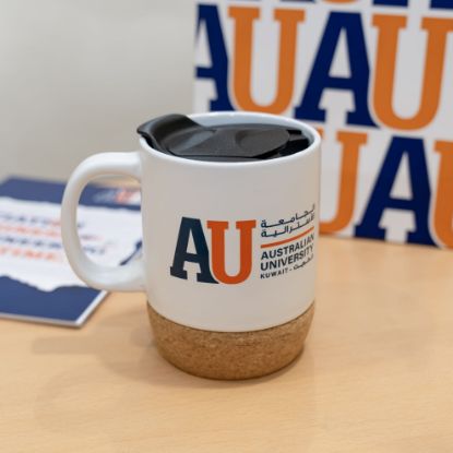 Picture of AU branded Mug in white color 