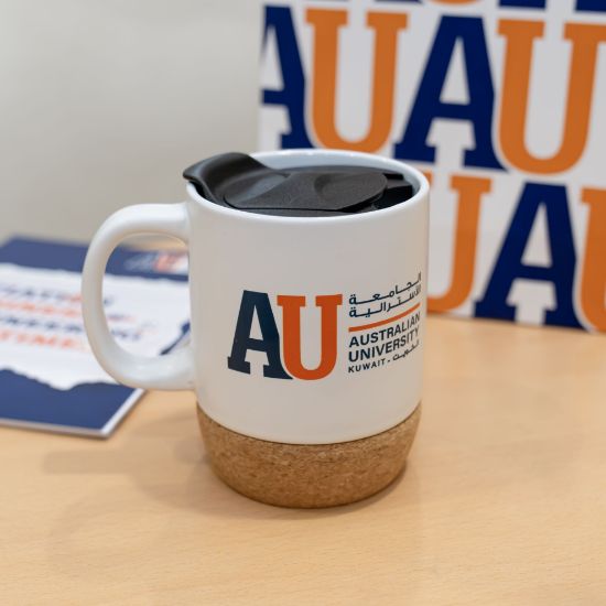 Picture of AU branded Mug in white color 